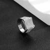 Anillo de hip-hop europeo y americano con diamante anillo de moda hiphop anillo para hombre tridimensional anillo cerrado anillo al por mayor