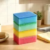 Esponja de limpeza colorida dupla face para uso na cozinha, lavagem de louça e esfregar panelas e frigideiras; bloco de esponja espesso, de alta densidade, absorvente, atacado