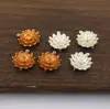 Accesorios de joyería de bricolaje de cobre fundido de 18 mm, colgante de loto tridimensional de tres capas, horquilla, accesorios para el cabello, material