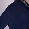 Vestido de Pana de Longitud Media para Mujer, Nuevo Otoño 2026, Holgado, Talla Grande, Bordado Retro, con Cordones en la Cintura, Moldeador