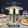 Mini Olla Caliente Individual de Acero Inoxidable 304 de Gama Alta Comercial con Estufa Ecológica de Alcohol y Aceite para Uso Doméstico, Una Olla por Persona para Autoservicio