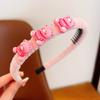 Diademas para Niñas 2024 Nuevos Accesorios para el Cabello de Otoño e Invierno Niñas con Dientes para Recoger el Cabello Roto Accesorios para el Cabello Diademas Pinza para el Cabello de Niñas Tocado