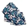 Conjunto de camisa floral de manga corta y shorts para hombre, atuendo casual y elegante de dos piezas para vacaciones en la playa junto al mar, top holgado