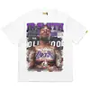 Nueva camiseta de verano retro americana de baloncesto para hombre de manga corta con un divertido estampado de Morant con doble pistola, corte holgado