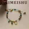 Estilo Étnico Retro Borla Turquesa Cuentas Collar Largo para Mujer Lujo Accesible Nicho Gama Alta Cuerda Tejida a Mano Cadena para Suéter