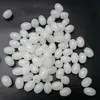 Contas soltas de Jade falso imitação de Jade Hetian Jade branco como banha contas de arroz de vidro para colar pulseira Cordão de Jade contas