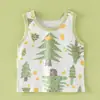 Camiseta regata infantil de algodão fina para o verão, regata sem mangas para meninos, base de verão, exclusiva para exportação