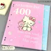 Caderno Fino A4 Ursinho Rosa e Azul Gatinho Caderno de Rascunho para Prova de Estudante de Alto Valor