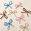 Estilo Xiaoxiangfeng Color Caramelo Lana de Seda Brillante Hueco Puro Hecho a Mano Lazo DIY Accesorios para el Cabello Hechos a Mano Accesorios para Ropa