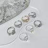 Venda por atacado moonstone anel feminino nicho design simples de alta qualidade gema abertura terno ins estilo frio doce fresco