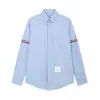 Nueva Camisa de Manga Larga Estilo Pareja Tb Jl, Algodón Puro, Tejido Oxford Absorbente de Sudor, Cinta Doble en la Manga, Informal y Adecuada para el Trabajo