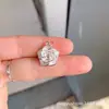 Plata Pura 99 Flor de Rosa Plata Lisa Artesanía Juego de Cuatro Piezas Pendientes Anillo Colgante Juego de Plata Pura Mayoreo