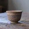 Conjunto de Xícaras de Chá Pessoais Cerâmicas Rústicas Vintage, Utensílios de Chá Kung Fu, Xícara de Chá Doméstica, Tigela de Chá Pequena Única, Xícara do Anfitrião
