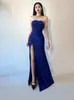 Nezha 2 Rey Dragón del Mar del Oeste Ao Lun Disfraz Cosplay Atuendo Cosplay para Adultos Mismo Estilo Vestido Azul con Abertura
