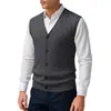 Nuevo Chaleco Suéter de Punto Casual con Cuello en V para Hombre Transfronterizo 2026