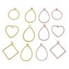 Accesorios para Joyería de Aleación DIY Accesorios de Pegamento UV de Resina Colgante de Marco Metálico Cuadrado Forma de Corazón Redonda Forma de Gota de Agua