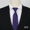 Vestido de Negocios Corbata con Cremallera de 8 cm para Hombre Novio Boda Raya Azul Corbata Perezosa Corbata Profesional Venta al por Mayor