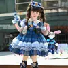 Vestido Lolita para Niña Verano Nuevo Estilo Vestido Judy de Zootopia Infantil Vestido de Princesa Policía Conejito