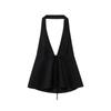Exportación Transfronteriza Verano 2025 Nuevo Estilo Europeo y Americano Sexy Top Chaleco Halter sin Espalda Decorado con Lazo para Mujer