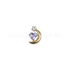 Aretes Colección Oro Morado Claro Aleación de Titanio Astmf-136 Titanio G23 Rosca Interna Zirconia Labret Accesorios para Piercing