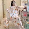 Camisón de manga corta con dibujos animados para mujer, holgado, de talla grande, para verano, ropa de casa con un bonito panda