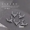 Joyería de circón para arte de uñas Arco de media luna francesa Diamante completo Amor Taladro en forma de V Circón plano Decoración tridimensional para uñas