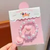 Pulseira de Contas de Desenho Animado Infantil para Meninas Pulseira de Coelho Morango Fofa Acessório de Princesinha Presente Fofo