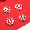 Prata Esterlina S925 Flor Torthen Acessórios Vintage Prata Lisa Antiga DIY Artesanal Espaçador de Gaxeta de Cristal Acessórios de Prata