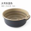 Tazón para Lavar Verduras de Doble Capa Plástico Redondo Cesta de Drenaje Tazón de Fugas Artefacto para Lavar Arroz Lavado de Verduras Azul Tazón para Verduras Lavado de Cocina Doméstica