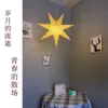 Candelabro de Estrella de Papel Navideño Escandinavo Estrella de Cinco Puntas Estrella de Nueve Puntas Pantalla de Lámpara Manualidad de Papel Plegable Suministro