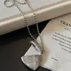 Ven a la Riqueza~Collar con Colgante de Bolsa de Dinero Abrible para Mujer, Cadena de Cuello Versátil y Elegante de Nicho, Cadena para Suéter