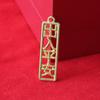 Accesorios antiguos de oro imperdible cuentas sueltas llavero accesorios para coche pulsera de cuerda roja accesorios diy