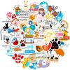 50 Adesivos de Psicologia Animal Veterinária Amazon temu Transfronteiriço Novo Doutor de Animais Adesivo de Rabisco Veterinário