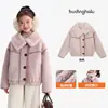 Pudding Haru Ropa Infantil de Invierno Top Cálido de Polar 2026 Nuevo Invierno Chaqueta Infantil Forrada de Piel