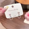 Brincos em Formato de Coração, Joias Exquisitas para Mulheres, Novo Estilo de Verão, Design de Nicho, Brincos de Zircônia, Luxo Leve, Acessórios de Orelha em Formato de Coração de Alta Qualidade