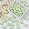 Acrílico Color Crema Sólido Mabe Agujero Recto Cuentas en Forma de Corazón Corazones Sueltos DIY Cadena para Teléfono Pulsera Accesorios de Joyería