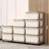 Organizador de almacenamiento de juguetes para niños, estante de almacenamiento de plástico multicapa para el hogar, caja de almacenamiento gruesa y duradera para snacks y ropa