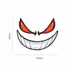 Adesivo de Carro Rosto Sorridente Diabólico Personalizado Adesivo de Corpo de Motocicleta Veículo Elétrico Rosto Fantasma Expressão Ocular Adesivo Decorativo Impermeável Resistente a Arranhões