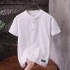 Dropshipping Estilo Chinês Retrô Falso Duas Peças Color-Blocking Gola Tesoura Manga Curta Camiseta Verão 2025 Novo Tendência Versátil