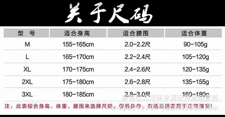 尺寸表