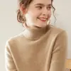 Nuevo Suéter de Cachemira para Mujer Otoño e Invierno, Suéter Interior de Punto Grueso de Cuello Alto, Holgado, Suave y Sedoso, Suéter Interior Cálido Agradable para la Piel