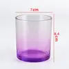 Vela Perfumada de Colores en Vaso Portavelas de Vidrio Escarchado Calibre 7080 Contenedor para Velas con Tapa Opcional Contenedor para Velas Perfumadas