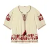 Atacado de Fabricantes de Roupas Femininas Transfronteiriças 2026 Aliexpress Venda Quente Moda Camisas Bordadas com Franjas