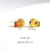 Colgante de Peces Dorados Koi de Buena Suerte en Oro de Arena Vietnamita de Larga Duración con Agujero para Accesorios DIY Cuerda para Pulseras