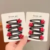 Pinza para flequillo de niño pinza para pelo roto pinza bb roja de onda para niña pequeña pinza para pelo de frente de bebé no daña el pelo pinza para pelo tocado