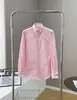 Camisa Spot Rl Feminina Versão Limpa Cor Raff Bordado de Cavalo Manga Longa Tecido Oxford Top Casual e Versátil