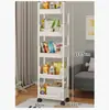 Pequeño estante de almacenamiento con ruedas para uso doméstico, organizador de bocadillos de varios niveles de pie, almacenamiento para sala de estar, perchero para mochilas, carrito móvil para frutas y verduras de cocina