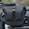 Bolsa Lateral de Lona Universal para Motocicleta Retro Cruise, Bolsa Lateral de Cuero, Bolsa para Maletero Trasero, Accesorios de Modificación, Instalación de Liberación Rápida, Scooter
