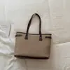 Bolso tote simple y elegante de estilo coreano, gran capacidad, alto valor estético, estilo casual y relajado, con diseño de color contrastante, para llevar en la mano y al hombro