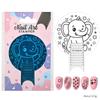 Plantilla de impresión de uñas nueva transfronteriza DIY película azul redonda multifuncional impresión de uñas esmalte de uñas placa de acero pintado